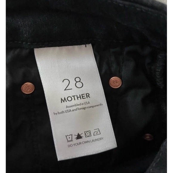 MOTHER The Looker Not Guilty Black Wash Denim Jeans Slim Fit Women's 28‎ - Picture 4 of 10